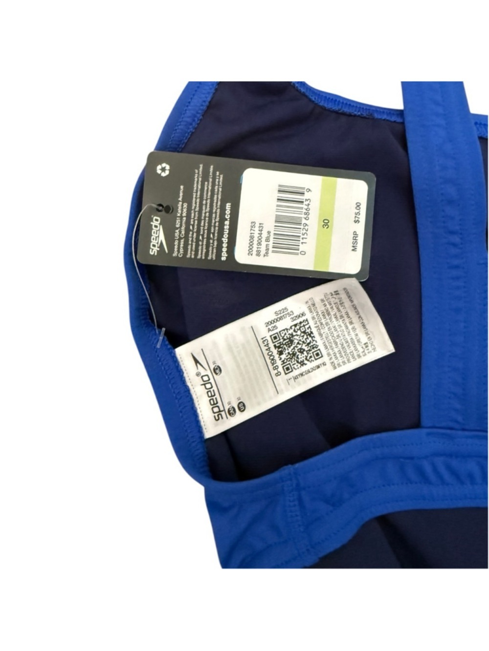 Speedo Endurance+ One Piece Swimsuit Team Blue Size 30 - Picture 6 of 6